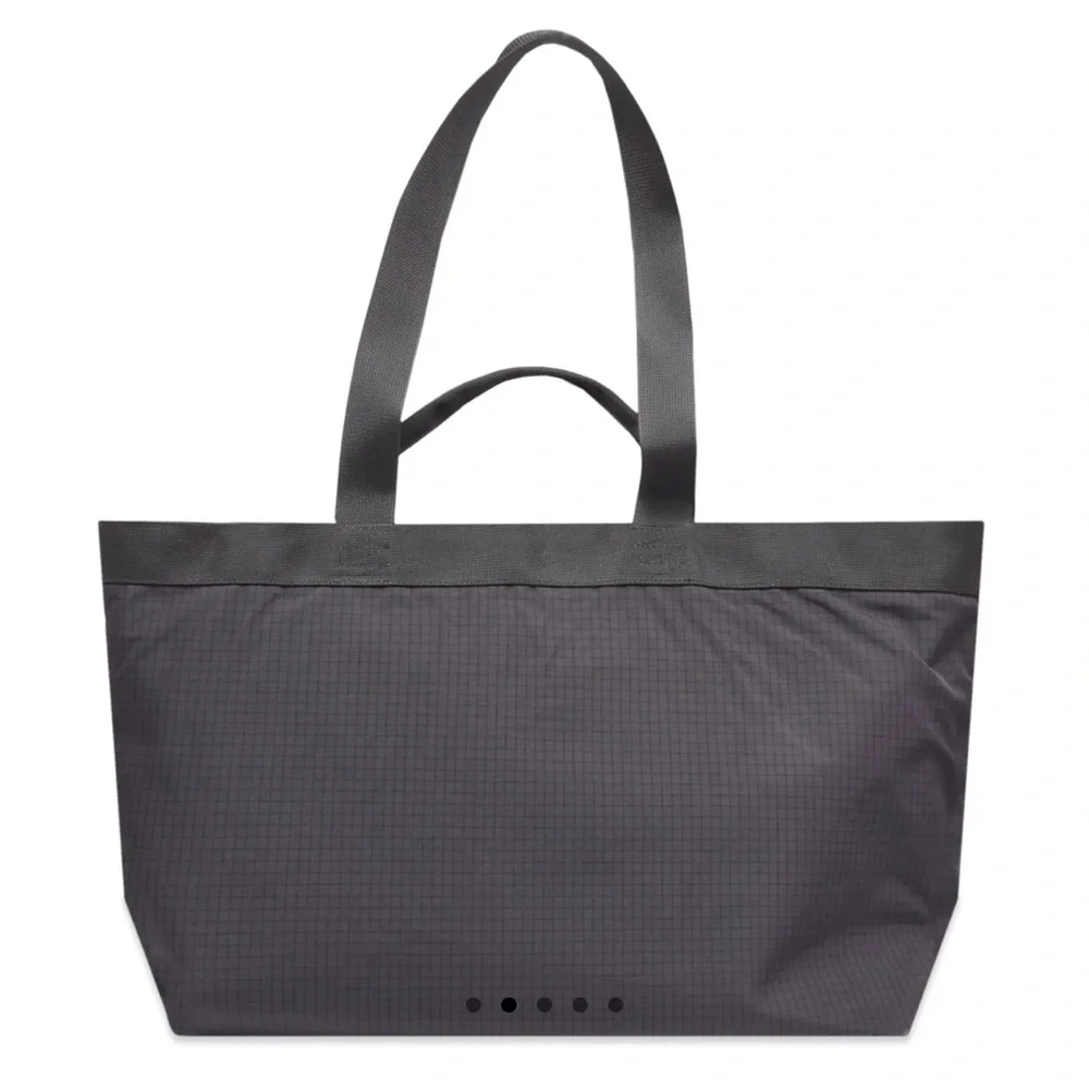 Acne Studios Post Ripstop Nylon & Suede Tote Black